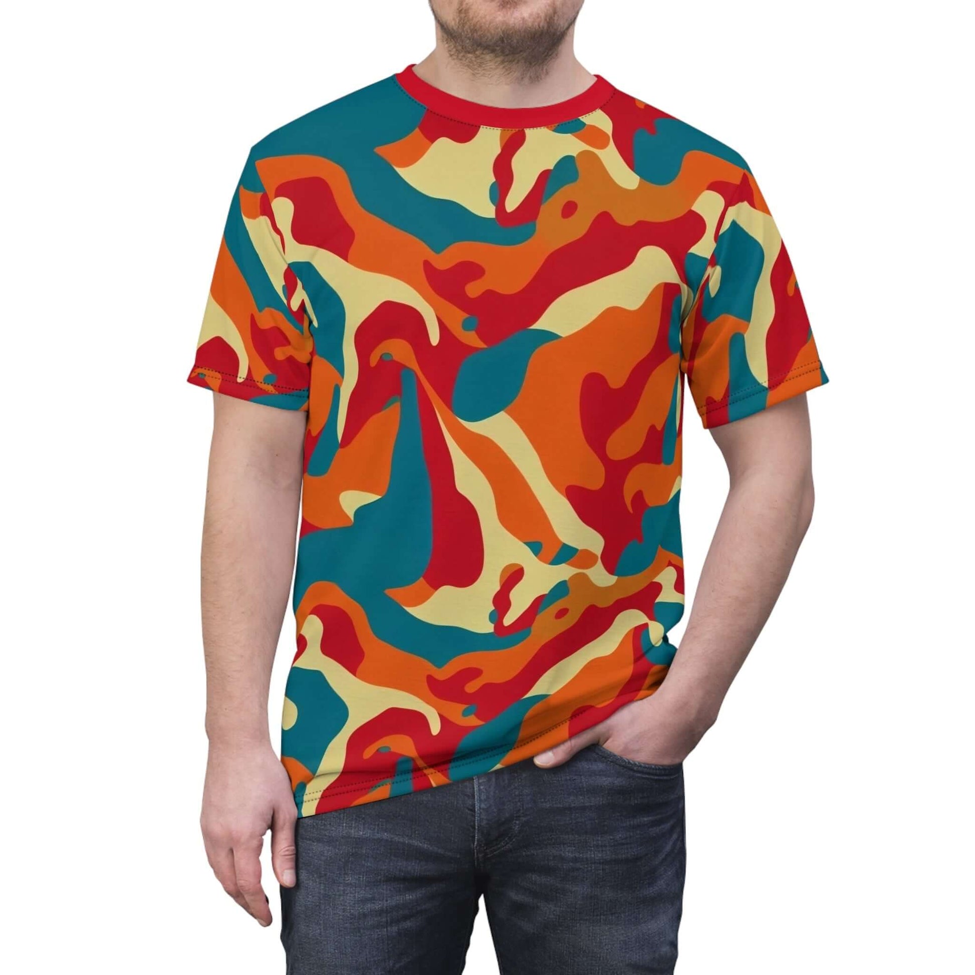 Fury Camo Men's Running Shirt - Sprintex - All Over Prints